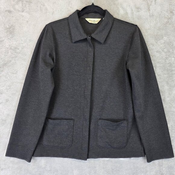 Eddie Bauer Jacket Womens Small Full Zip Long Sleeve Collared Pockets Casual - Picture 1 of 14